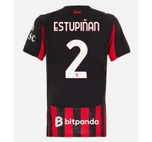 AC Milan Pervis Estupinan #2 Koszulka Podstawowa damskie 2025-26 Krótki Rękaw